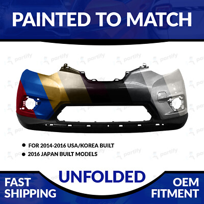 #ad NEW Painted Unfolded Front Bumper For 2014 2016 Nissan Rogue USA KR amp; 2016 Japan $372.99