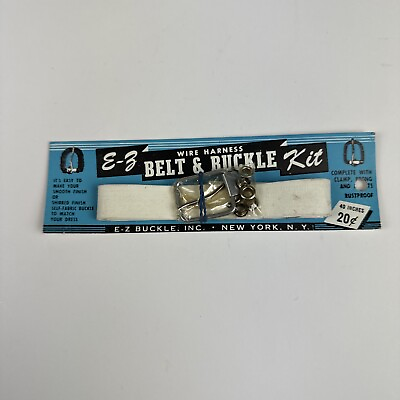 #ad E Z Buckle Inc. Wire Harness Belt And Buckle Kit New York N.Y Vintage Sewing 40” $7.99