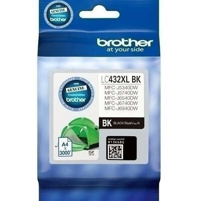 #ad NEW Brother LC432XL High Yield Ink Cartridge Black Genuine LC 432XLB AU $74.95