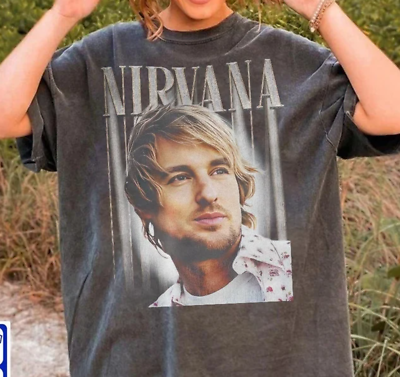 #ad Vintage Nirvana Owen Wilson Shirt Nirvana Band Rock Shirt $10.99