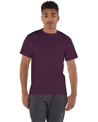 #ad Champion T525C Mens Short Sleeve Crew Neck Cotton Stylish Plain Blank T Shirt $12.82