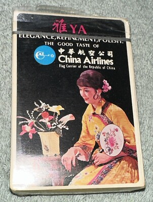 #ad Vintage China Airlines Flag Carrier Of The Republic Of China Playing Cards $19.97