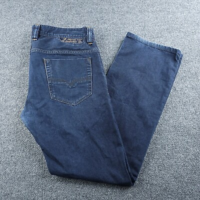 #ad Diesel Pants Mens 34 Safado Regular Slim Straight Jeans Blue Denim Button Fly $49.61