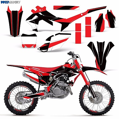 #ad Decal Graphic Kit Honda 450R Dirt Bike 450 Stickers w Backgrounds CRF450 13 16 M $125.98