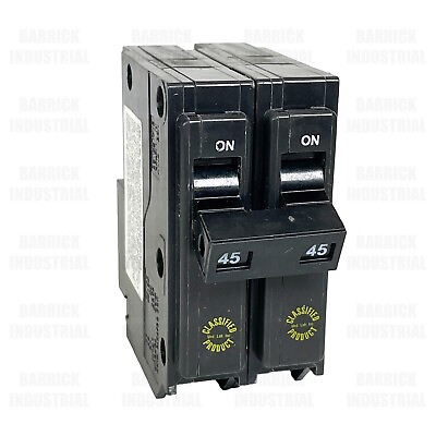 #ad CHQ245 Eaton Cutler Circuit Breaker 45 Amp 2 Pole 120V 240V AC square d QO245 $35.00