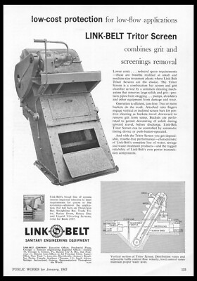 #ad 1963 Link Belt Sanitary Engineering Chicago IL Vintage trade photo print ad $14.95