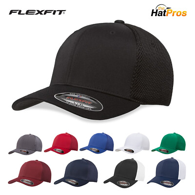 #ad Flexfit Ultra Fibre Baseball Hat Fitted Air Mesh 6533 Flex Fit Blank Cap 6533T $12.57