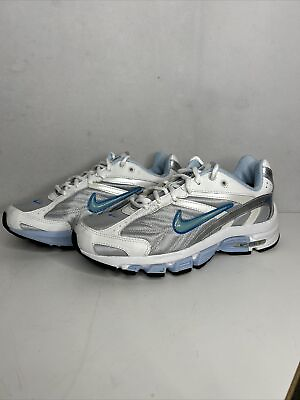 #ad Nike Air Women’s Air Dual D Phylon White Gray Blue Running Shoe Size 10 EUC $29.74