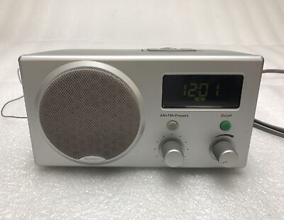 #ad Boston Radio Receiver AM FM Dual Alarm Clock Radio Silver Used Good Condition $29.99