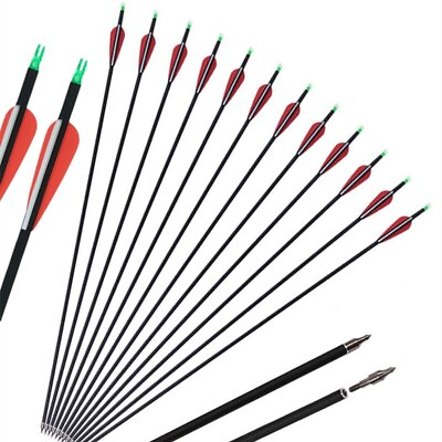 #ad Carbon Arrow 30Inch Spine500 with Replaceable Arrowhead for Compound Recurve Bow $32.81