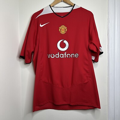 #ad Nike Manchester United Red Soccer Football Jersey Men’s SZ XL 2004 06 Plain Back $124.99