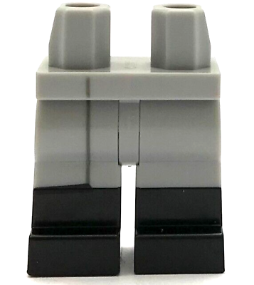 #ad Lego New Light Bluish Gray Legs with Black Boots Business Suit Pants Piece $1.99