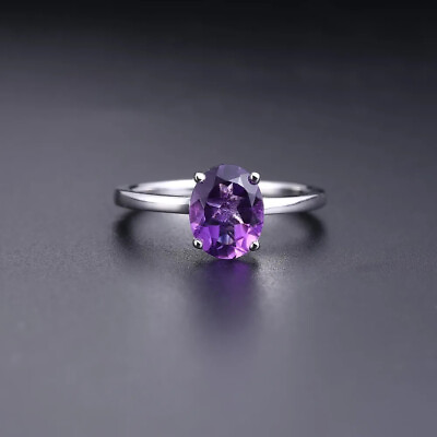 #ad Natural 1.79Ct Amethyst Gemstone Solid 925 Sterling Silver Engagement Ring $30.79