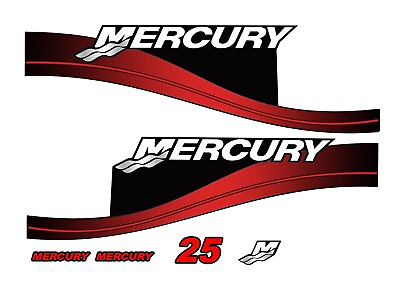 #ad Mercury 25 hp Outboard Reproduction Decals Sticker Set 808499A00 $28.50