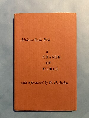 #ad Adrienne Rich A Change of World Yale Younger Poets 1951 First Edition RARE $495.00