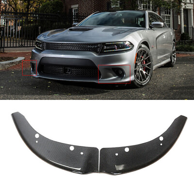 #ad Fits 15 23 Dodge Charger SRT Scat Pack Front Lip Splitter Protector Carbon Style $49.99