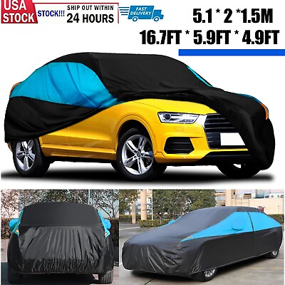#ad For Dodge Black amp;Blue Car Full Cover Outdoor Snow Dust UV All Weather Protection $36.99
