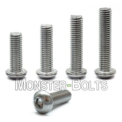 #ad M4 Stainless Steel Button Head Socket Cap Screws A2 Metric ISO 7380 0.70 Coarse $4.85