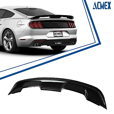 #ad For 2015 2024 Ford Mustang GT500 GT350 2Door Rear Trunk Spoiler Wing Gloss Black $63.99