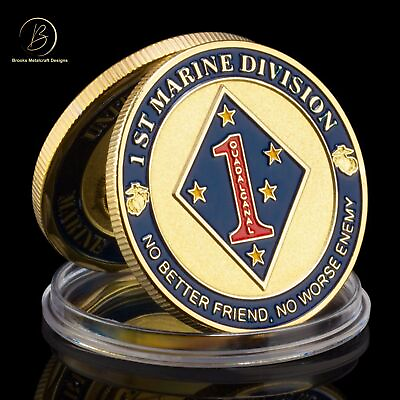 #ad Marine 1st Division Challenge Coin $9.08