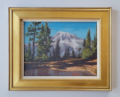 #ad Matthew Reynolds Pacific Northwest Mount Rainier Tahoma Plein Air Oil Painting $575.00