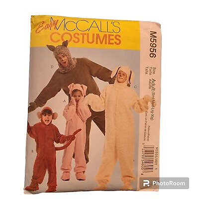 #ad McCall#x27;s 5956 Dog Pig Monkey Adult Costume Pattern Size S XL Uncut $8.00