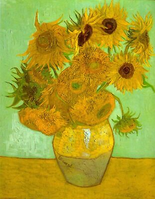 #ad Twelve Sunflowers by Vincent Van Gogh art painting print $9.99