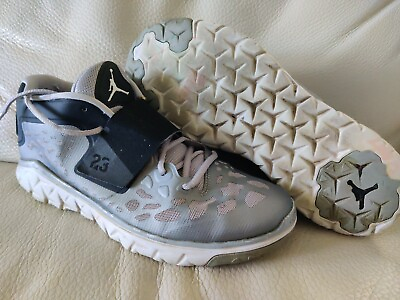 #ad Jordan Flight Flex Trainer 2 Shoes Men#x27;s size 9 silver Grey Black Nike air foam $49.99