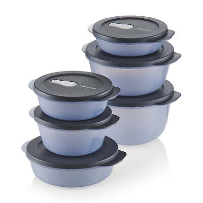 #ad 12pc Store Serve and Go Food Storage Container Set Dark Blue $30.59