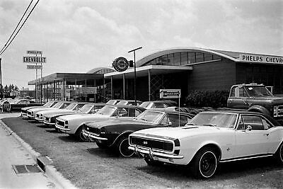 #ad 1967 CHEVROLET AUTO DEALERSHIP Photo CAMAROS in Front 178 G $11.77