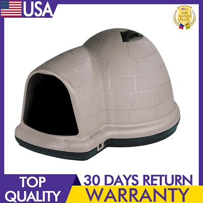 #ad Insulated Doghouse Medium Size W Fresh Air Inside Offset Doorway Heavy duty Hot $211.46