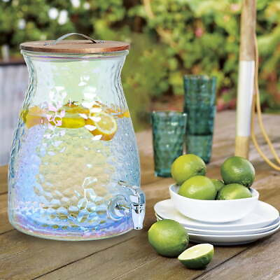 #ad Better Homes amp; Gardens Hammered Luster Glass Beverage Dispenser 2 Gallon $16.73
