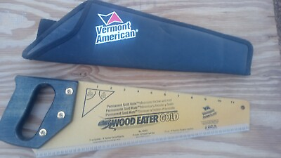 #ad Vintage Vermont American Wood Eater Gold 15quot; 8 point fast cut hand saw Rare Gem $45.00