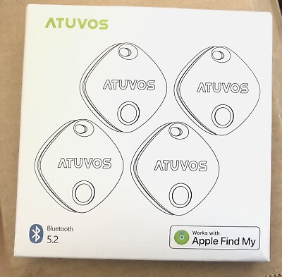 #ad ATUVOS AT2301 4 Pack Tags Air Tracker Smart Bluetooth Tracker Apple Find My $34.99