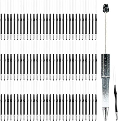 #ad 100 pcs Blue Ink Beadable Pens Refills Replaceable Pens Refills for Plastic B... $15.39