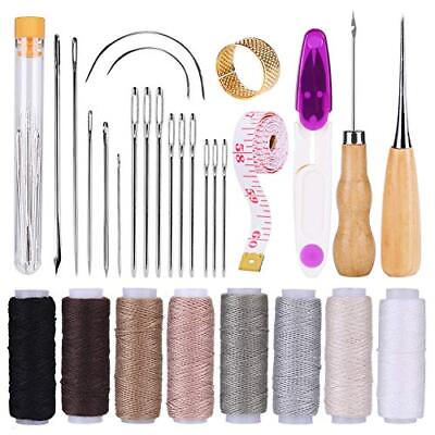 #ad 30 PCS Upholstery Repair Kit Leather Sewing Repair Kit with Sewing Thread $10.41