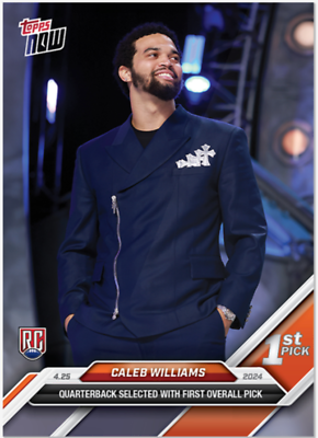 #ad #ad 2024 Topps Now 1st Overall Pick #D 1 Caleb Williams RC Rookie PRESALE $6.44
