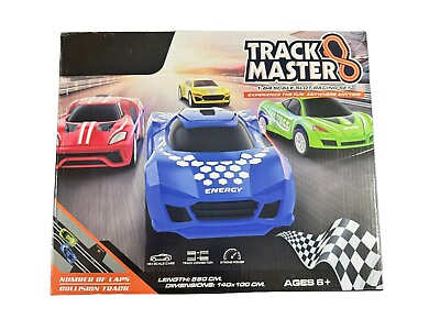 #ad Race Track Set w 4 High Speed Slot Cars Battery or Electric Gift Toy Kids 6 $46.98