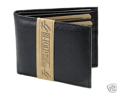#ad New Mens Bifold Genuine Leather Wallet Multi Credit Card ID License Slim Black $8.45