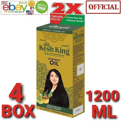 #ad Kesh King Oil Ayurvedic USA OFFICIAL 4 Box 100 ml Hair Growth EXP.2026 NEW FRESH $77.77