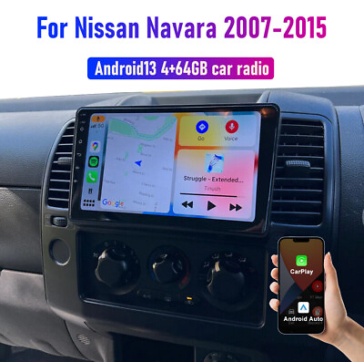 #ad 9” 64GB WIRELESS CARPLAY ANDROID AUTO STEREO SAT NAV BT FOR NAVARA 2007 2015 GPS AU $265.99