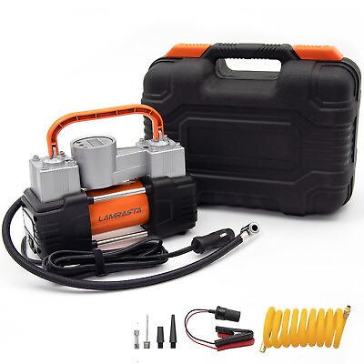 #ad #ad Heavy Duty 12V DC 100PSI Portable Car Air Compressor Tire Inflator with Toolbox $40.99