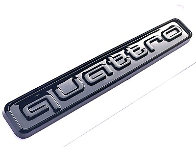 #ad For Audi Gloss Black QUATTRO Emblem 3D Badge Rear Trunk OEM for A3 A4 A5 A6Q5 TT $16.90