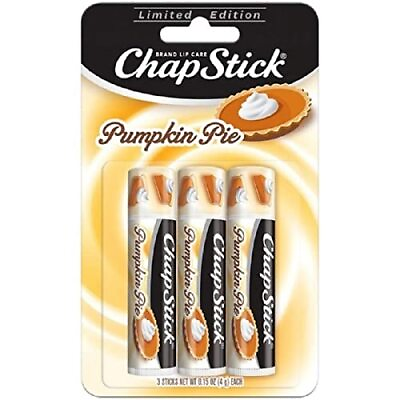 #ad Chapstick Limited Edition Pumpkin Pie Triple Pack $4.21