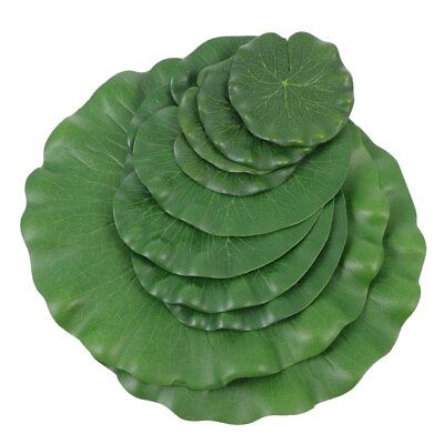 #ad 10 Artificial Lotus Leaves for Garden Fountain or Fishpond $8.91