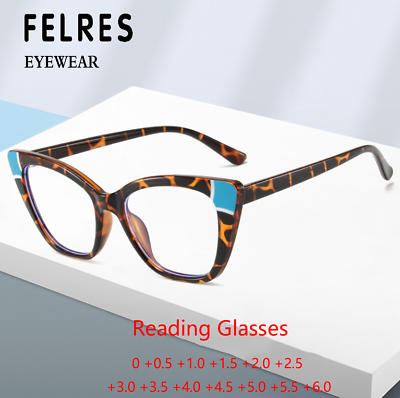 #ad TR90 Cat Eye Blue Light Blocking Reading Glasses For Women Full Frame Glasses $8.94