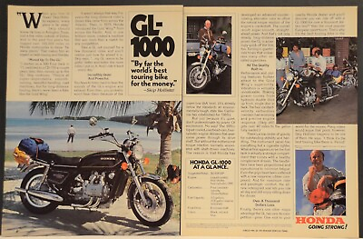 #ad 1977 Honda GL1000 Gold Wing Original Motorcycle 2p Print Ad $7.99