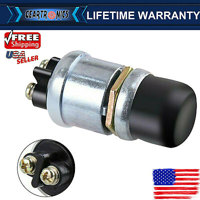 #ad 12V WATERPROOF SWITCH PUSH BUTTON HORN ENGINE START STARTER FITS CAR BOAT TRACK $2.77