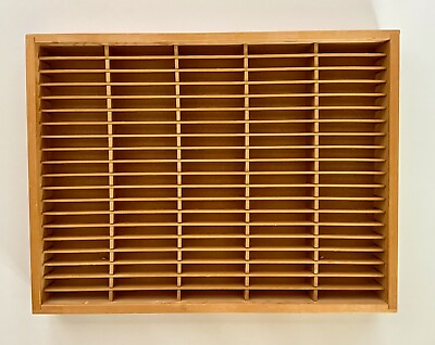 #ad Napa Valley Box Company 100 Cassette Tape Wood Storage Holder Wall Mount $48.00