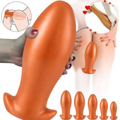 #ad Huge Anal Plug Buttplug Liquid Silicone Sex Toys for Women Men Gay 5 Sizes US $11.99